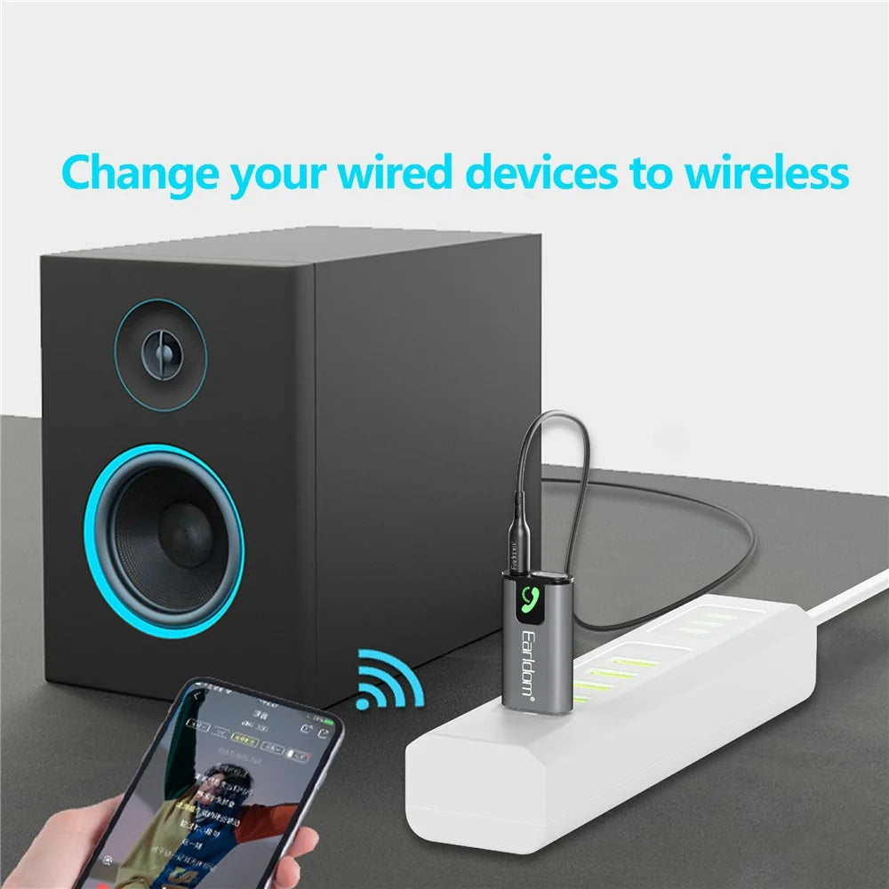 EARLDOM ET-BR12 Bluetooth-compatible 5.3 Audio Receiver AUX TF Music Playback USB Adapter - 7