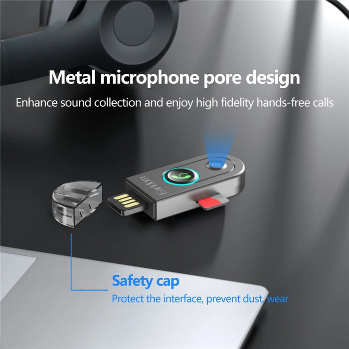 EARLDOM ET-BR13 Bluetooth-compatible 5.3 Audio Receiver 3.5mm Aux Receiver Stereo Speaker - 4