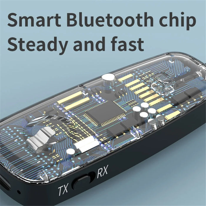 M03 2-in-1 Bluetooth-compatible 5.2 Audio Receiver Transmitter Fingerprint Touch Stereo Aux Wireless Adapter - 4