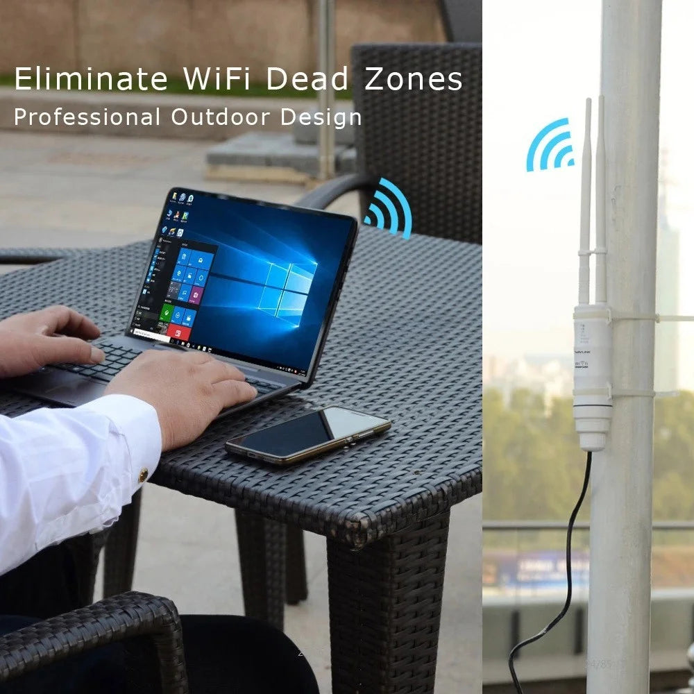 AC600 Outdoor WiFi Access Point Dual Band 2.4G+5G Wireless Router / AP / Wifi Range Extender - US Plug - 6