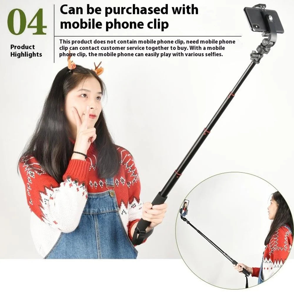QZSD ZP002 127cm Camera Phone Aluminum Alloy Extendable Rod Handheld Selfie Stick - 5