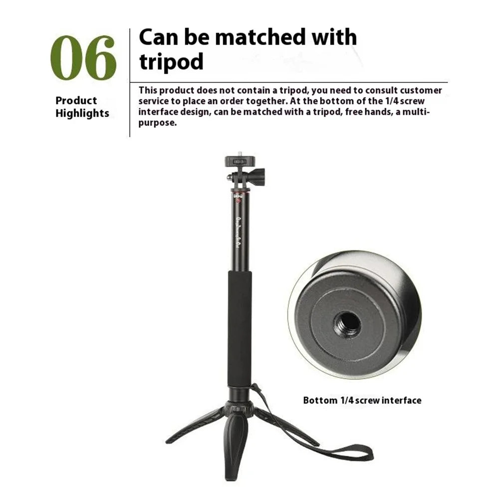 QZSD ZP002 127cm Camera Phone Aluminum Alloy Extendable Rod Handheld Selfie Stick - 7