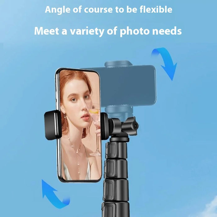 QZSD ZP100B 162cm Aluminum Alloy Extendable Phone Stand Bluetooth-compatible Selfie Stick Live Streaming Tripod - 4