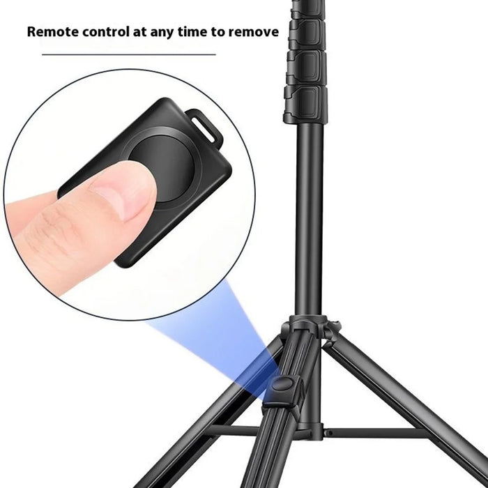 QZSD ZP100B 162cm Aluminum Alloy Extendable Phone Stand Bluetooth-compatible Selfie Stick Live Streaming Tripod - 5