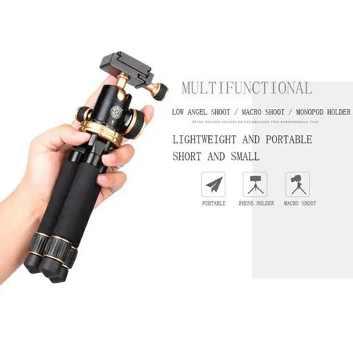 QZSD Q166Z Mini Portable Aluminum Alloy+ABS SLR Camera Stand Desktop Tripod - 2