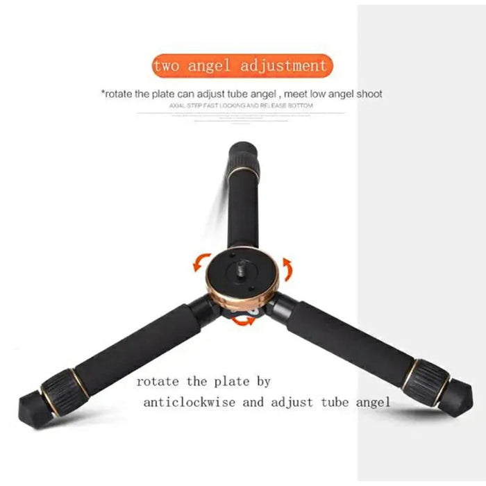 QZSD Q166Z Mini Portable Aluminum Alloy+ABS SLR Camera Stand Desktop Tripod - 3