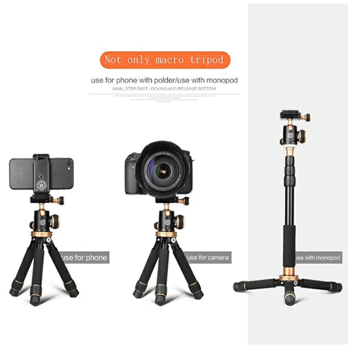 QZSD Q166Z Mini Portable Aluminum Alloy+ABS SLR Camera Stand Desktop Tripod - 4