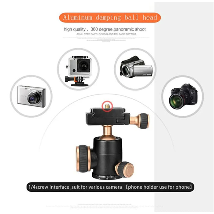 QZSD Q166Z Mini Portable Aluminum Alloy+ABS SLR Camera Stand Desktop Tripod - 5