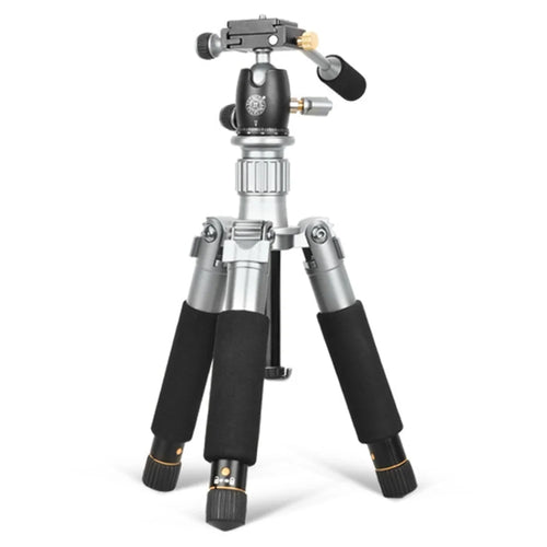 QZSD Q166D SLR Camera Desktop Stand Aluminum Alloy Telescopic Photography Tripod - Grey - 1