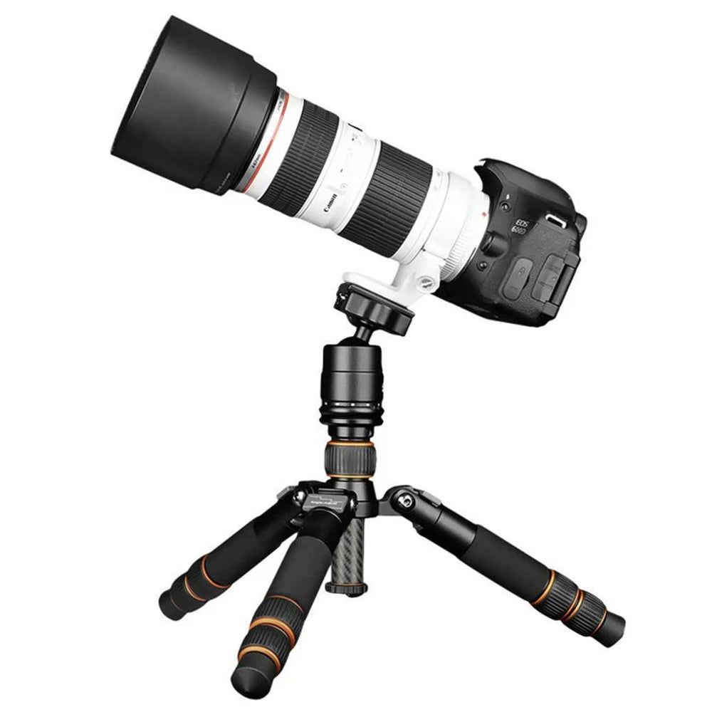 QZSD 8KG Max Load Carbon Fiber Mini Tripod with 360 Degree Rotating Ball Head for DSLR Cameras - 2
