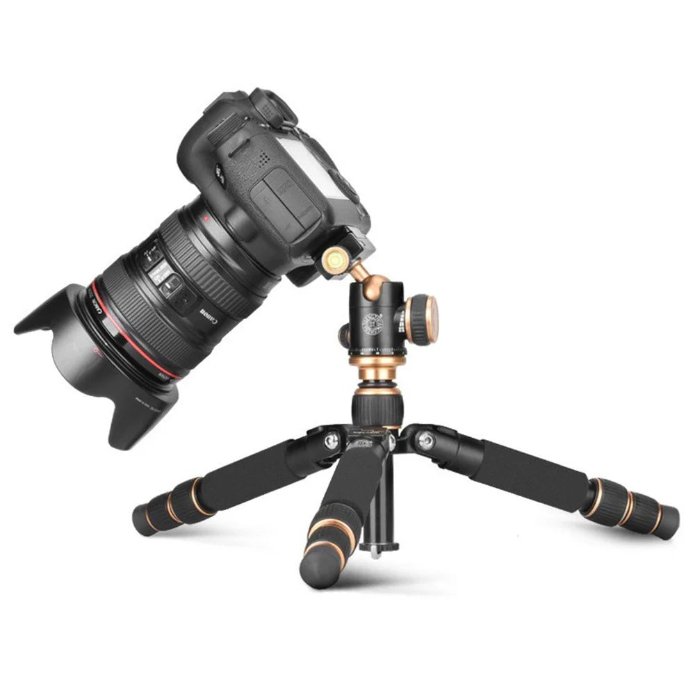 QZSD Q166 21-55cm Adjustable Height CNC Aluminum Alloy Mini Desktop Tripod with Ball Pan Head - 2