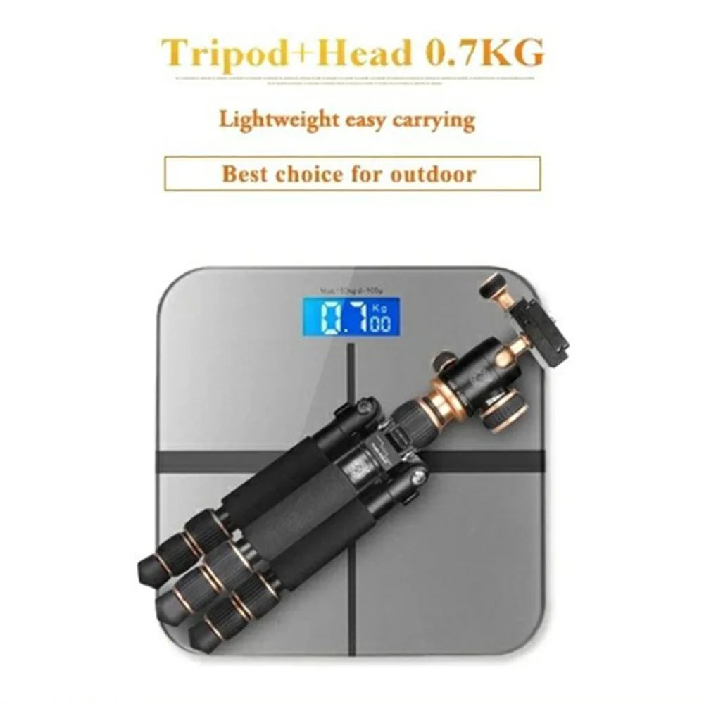QZSD Q166 21-55cm Adjustable Height CNC Aluminum Alloy Mini Desktop Tripod with Ball Pan Head - 4