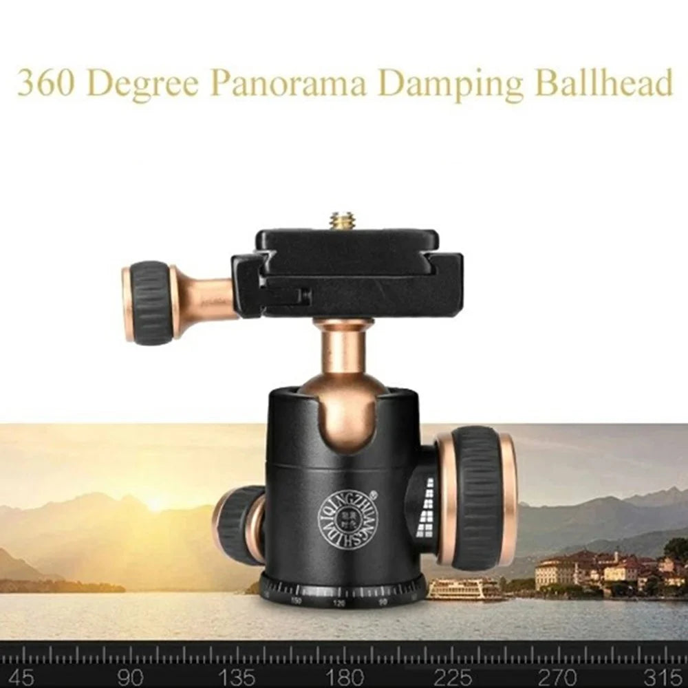 QZSD Q166 21-55cm Adjustable Height CNC Aluminum Alloy Mini Desktop Tripod with Ball Pan Head - 5