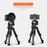 QZSD Damping Panhead Adjustable Height Aluminum Alloy Mini Tripod with Level and Compass - 4