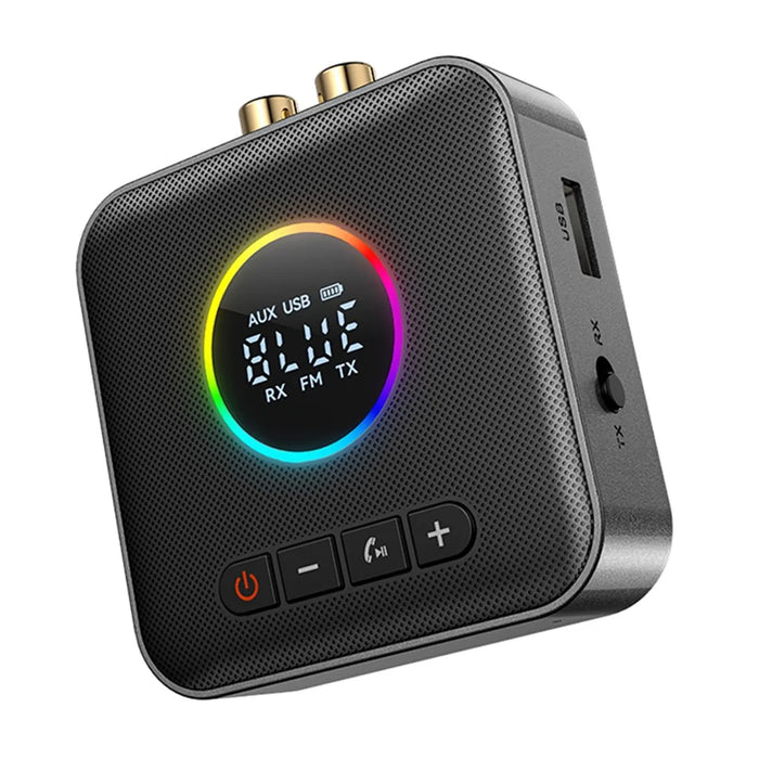 OMS-M10 Bluetooth-compatible 5.4 Transmitter FM Audio Bluetooth-compatible Receiver Adapter Support U Disk Music Play - 4