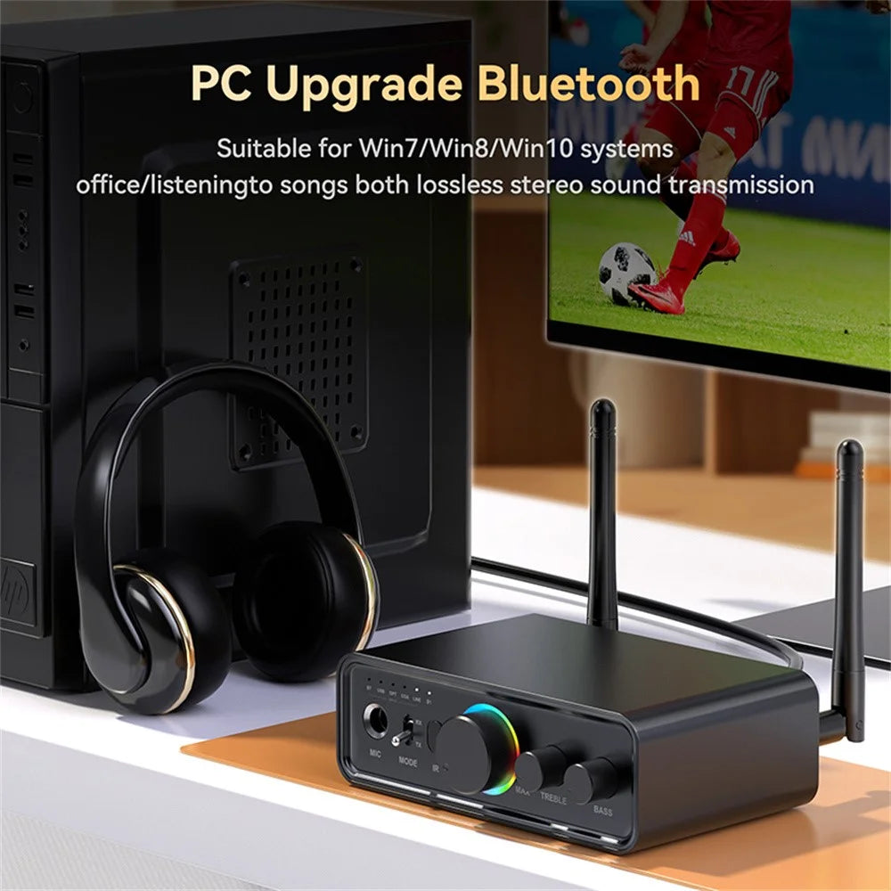 OMS-M18 Bluetooth-compatible 5.3 Transmitter Receiver with Remote Control for TV to Wireless Headphone / Speaker - 5