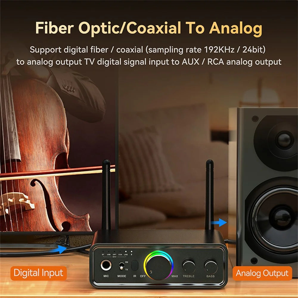 OMS-M18 Bluetooth-compatible 5.3 Transmitter Receiver with Remote Control for TV to Wireless Headphone / Speaker - 6