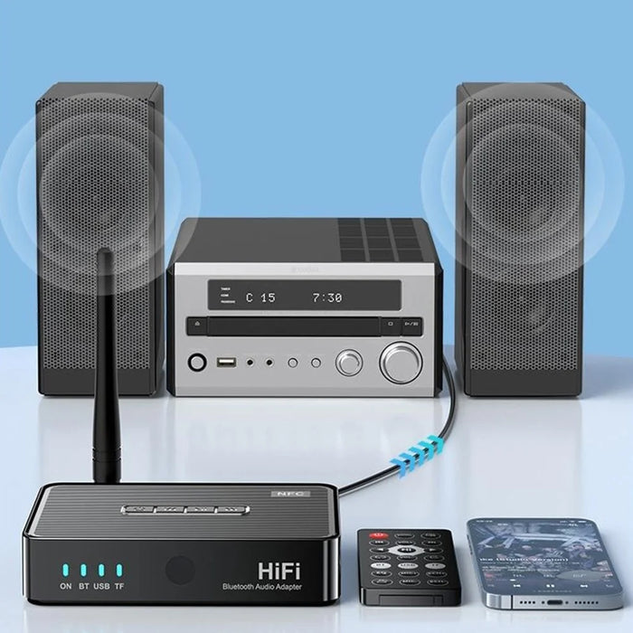 OMS-M3 Bluetooth-compatible Receiver Music Audio Palyer Adapter 6.5mm AUX Port Converter with Remote Control - 3