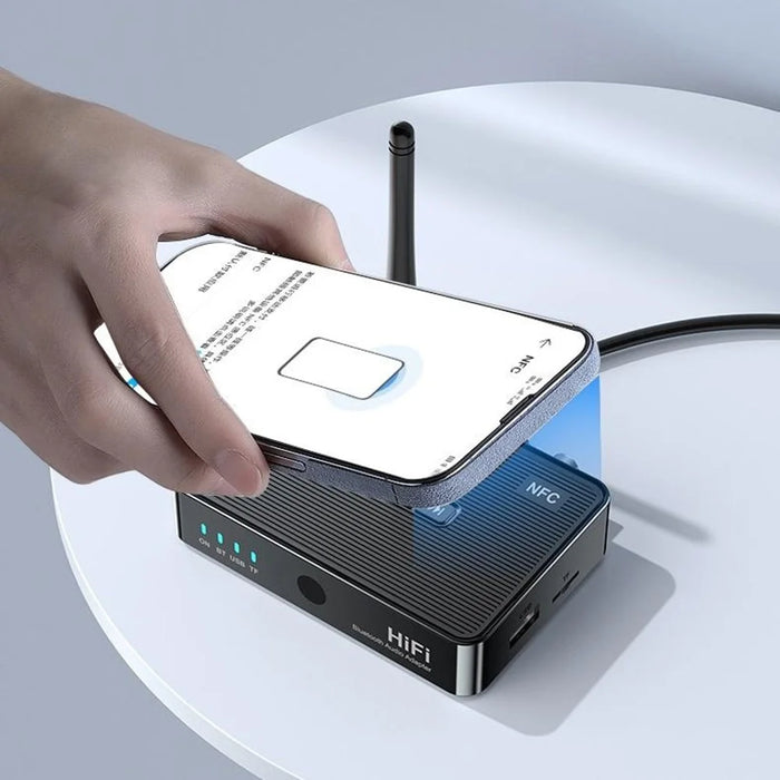 OMS-M3 Bluetooth-compatible Receiver Music Audio Palyer Adapter 6.5mm AUX Port Converter with Remote Control - 6