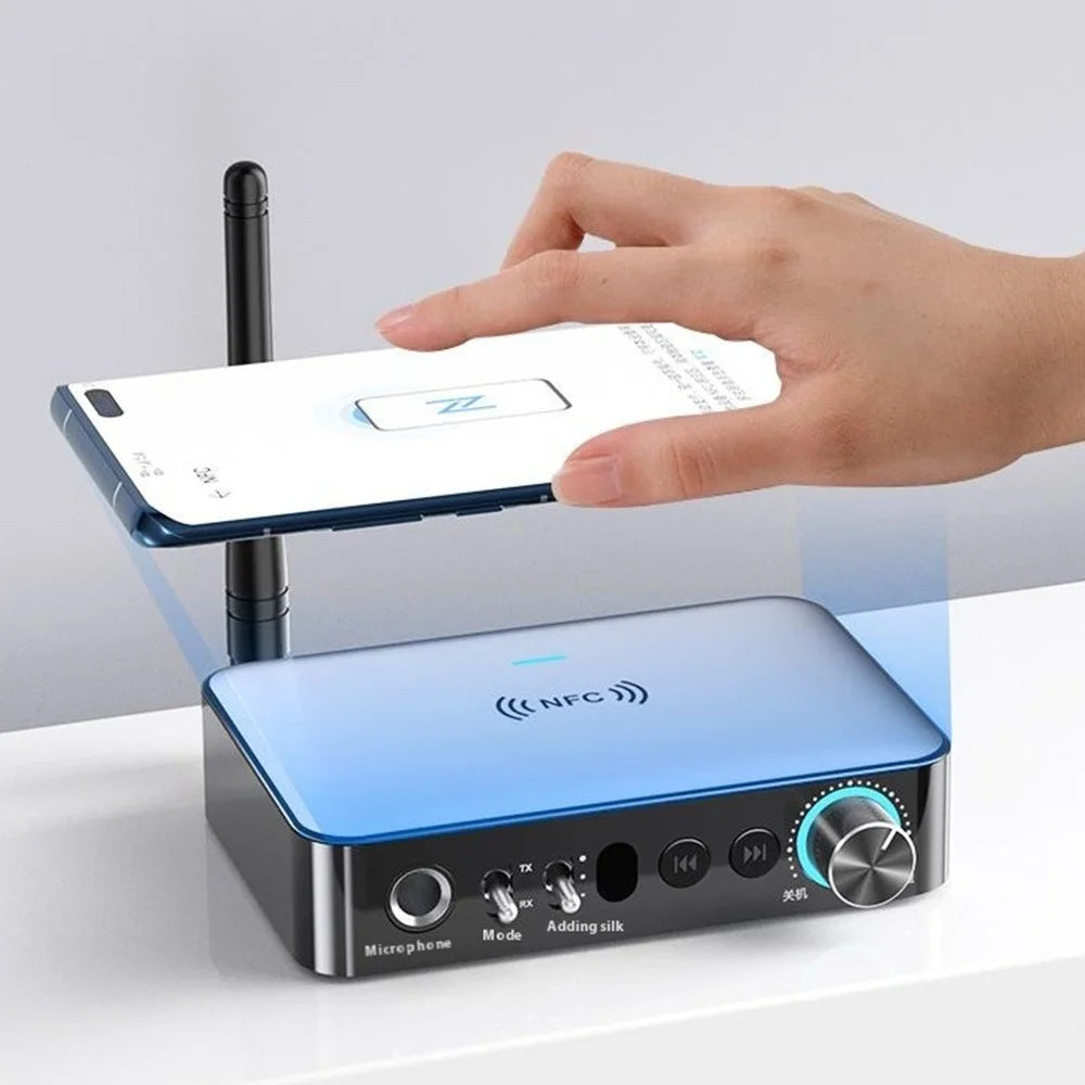 OMS-M16 NFC Bluetooth-compatible Receiver Transmitter Music Digital Optical Fiber Adapter with Remote Control - 3