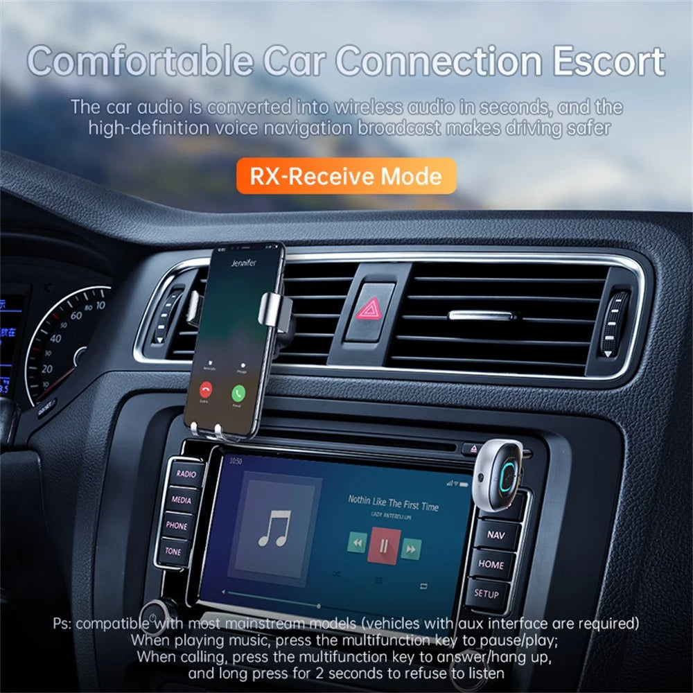 C79 Car Audio Bluetooth-compatible Transmitter Receiver 3.5mm Aux Adapter for Speaker Amplifier - 4