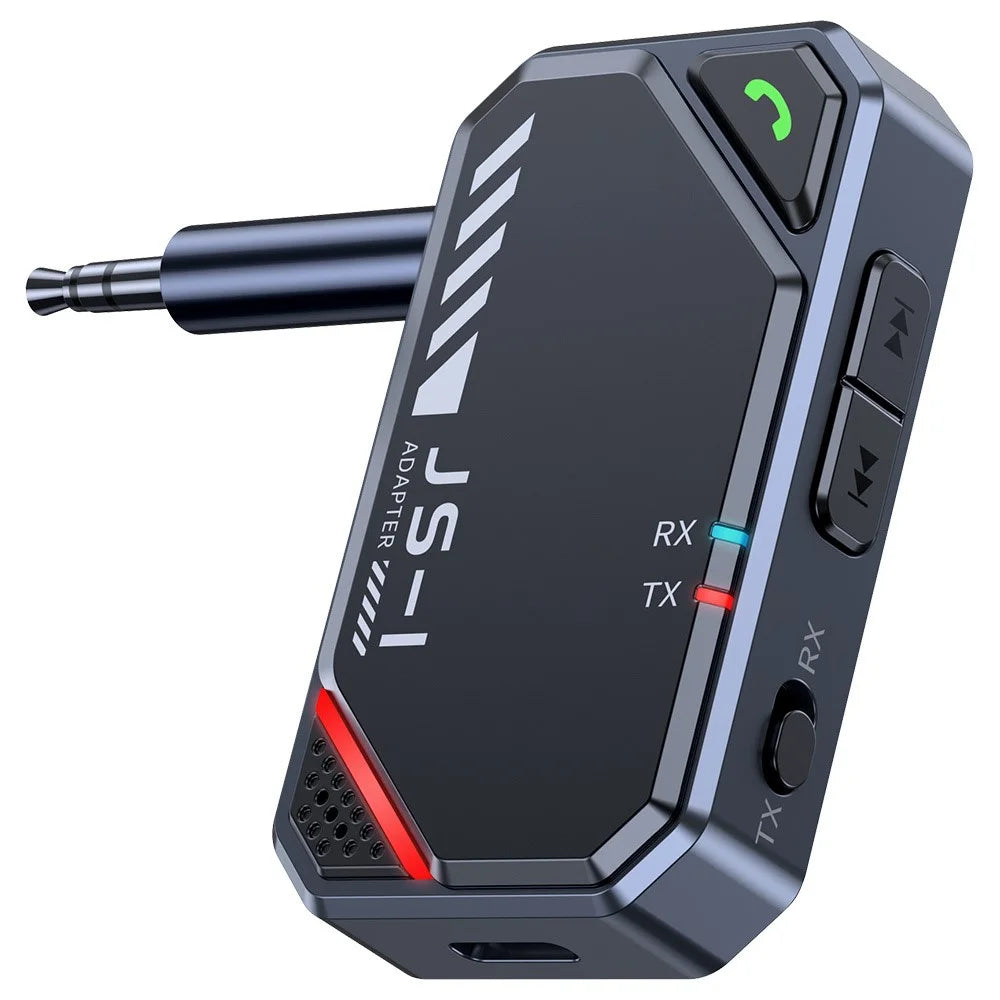 JS1 Bluetooth-compatible 5.4 Transmitter Receiver Car Audio 3.5mm AUX Adapter for Speaker Amplifier - 1