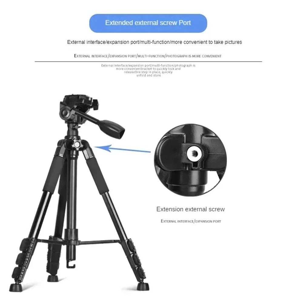 QZSD Q111H SLR Camera Phone Stand Aluminum Alloy+ABS Telescopic Live Streaming Photography Tripod - 3