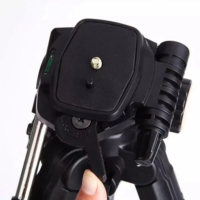 QZSD Q111 SLR Camera Floor Stand Aluminum Alloy + ABS Telescopic Live Streaming Photography Tripod - 4
