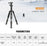 ZOMEI Q666C Folding Carbon Fiber 5-Section Portable Tripod for SLR Camera Outdoor Floor Stand, Black - 5