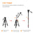 ZOMEI Q310 Photo Tripod Fluid Head Bracket 4-Section Large Size High Load-Bearing Mobile Phone Camera Universal, Black - 2