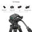 ZOMEI Q310 Photo Tripod Fluid Head Bracket 4-Section Large Size High Load-Bearing Mobile Phone Camera Universal, Black - 5