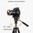 ZOMEI Q310 Photo Tripod Fluid Head Bracket 4-Section Large Size High Load-Bearing Mobile Phone Camera Universal, Black - 7