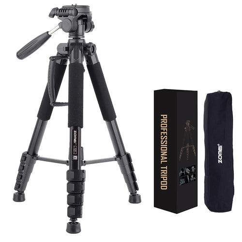 ZOMEI Q188 Camera Tripod SLR Camera Stand Mobile Phone Live Broadcast Stand Projector Fill Light Stand - Black - 1