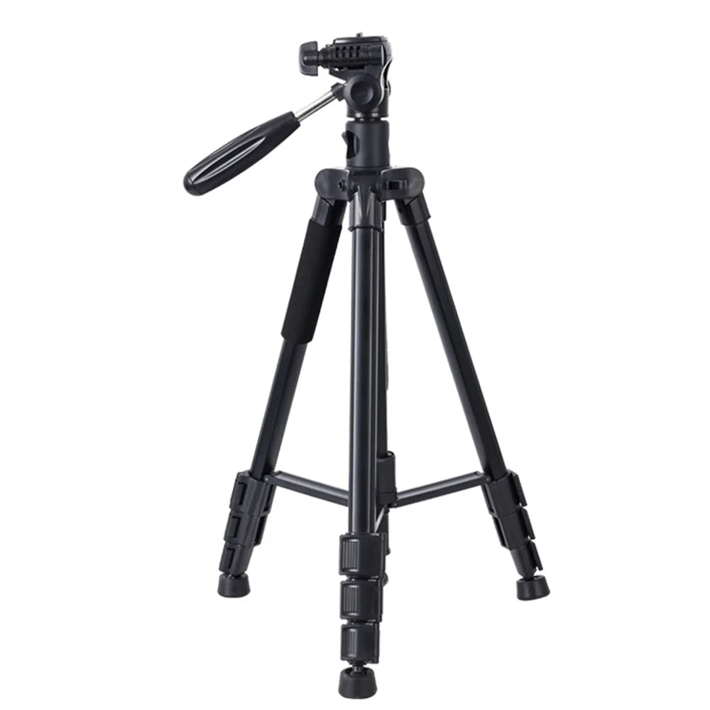 ZOMEI M1 Tripod Camera Bracket Center Axis Horizontal Mobile Phone Live Streaming Stand 4-Section Telescopic Stand, Black - 1