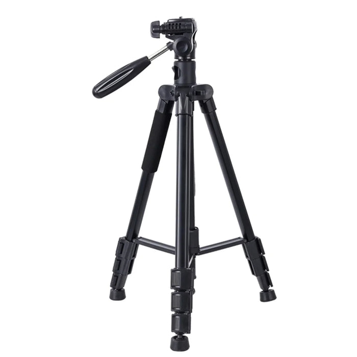 ZOMEI M1 Tripod Camera Bracket Center Axis Horizontal Mobile Phone Live Streaming Stand 4-Section Telescopic Stand, Black - 1