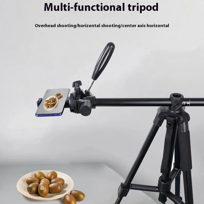 ZOMEI M1 Tripod Camera Bracket Center Axis Horizontal Mobile Phone Live Streaming Stand 4-Section Telescopic Stand, Black - 4