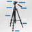 ZOMEI M1 Tripod Camera Bracket Center Axis Horizontal Mobile Phone Live Streaming Stand 4-Section Telescopic Stand, Black - 6
