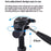 ZOMEI M1 Tripod Camera Bracket Center Axis Horizontal Mobile Phone Live Streaming Stand 4-Section Telescopic Stand, Black - 7