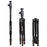ZOMEI Z668 Photo Camera Tripod 4-Section Aluminum Alloy SLR Camera Floor Stand, Black - 2