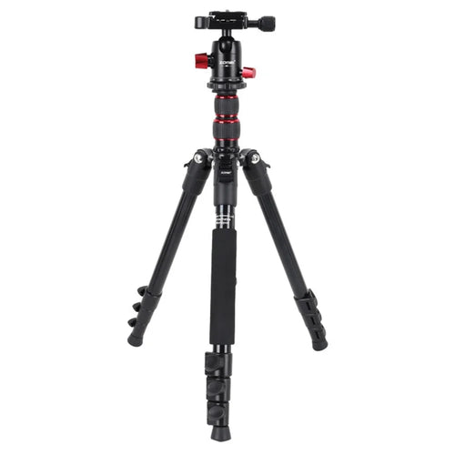 ZOMEI M5 Photo Camera Lightweight Travel Aluminum Tripod Monopod Compact Portable Photo 4-Section Tripod Stand, Black - 1