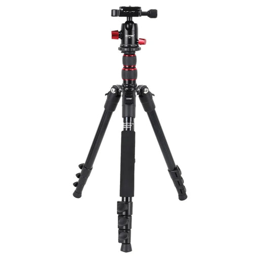 ZOMEI M5 Photo Camera Lightweight Travel Aluminum Tripod Monopod Compact Portable Photo 4-Section Tripod Stand, Black - 1