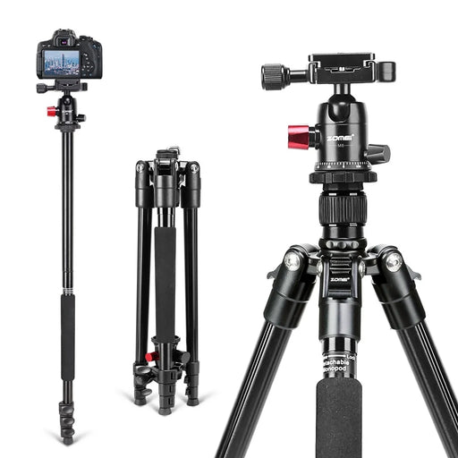 ZOMEI M6 Camera Tripod Mobile Phone Live Broadcast Bracket Aluminum Alloy 4-Section Tripod Stand - 1