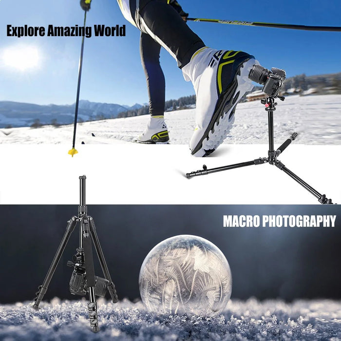 ZOMEI M6 Camera Tripod Mobile Phone Live Broadcast Bracket Aluminum Alloy 4-Section Tripod Stand - 4