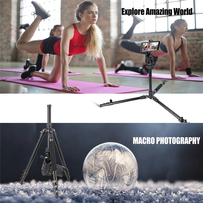 ZOMEI M6 Camera Tripod Mobile Phone Live Broadcast Bracket Aluminum Alloy 4-Section Tripod Stand - 5