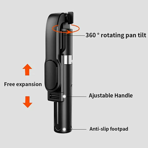 JMARY KT-219 6 Sections Extendable Selfie Stick Tripod Stand with Remote Control - 2
