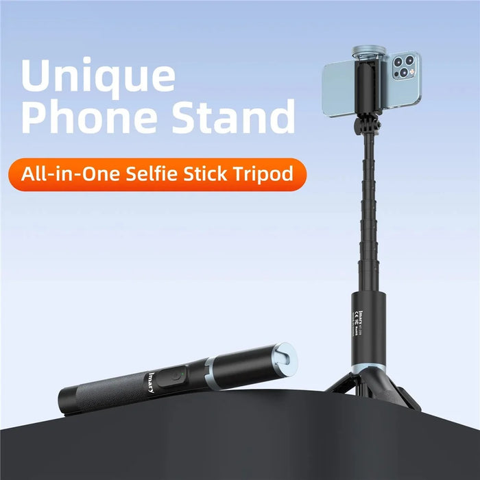 JMARY KT-259 8-Section Retractable Selfie Stick Tripod with 360 Degree Rotating Phone Clip - 3