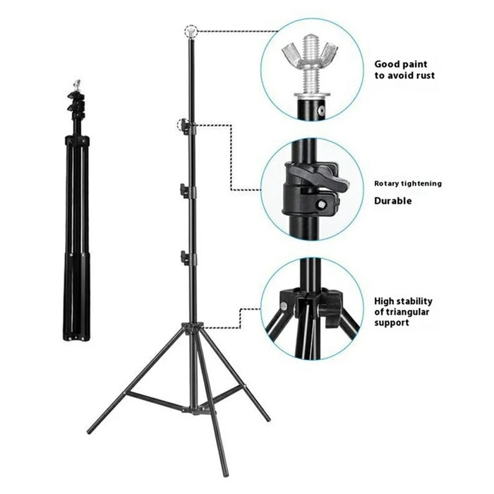 2.6x3m Photo Studio Background Stand Metal Tube Photography Backdrop Cloth Support Bracket - 2
