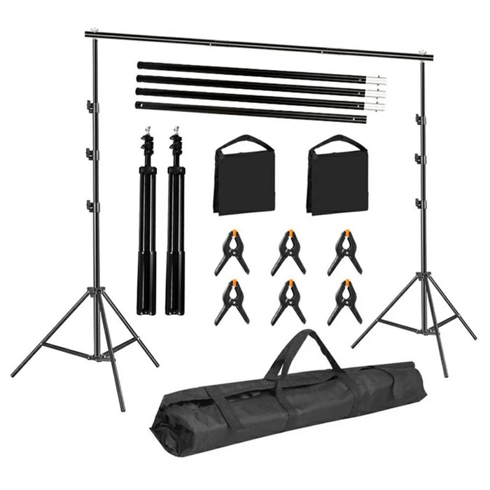 3x3m Photo Studio Background Stand Metal Tube Photography Backdrop Cloth Support Bracket - 1