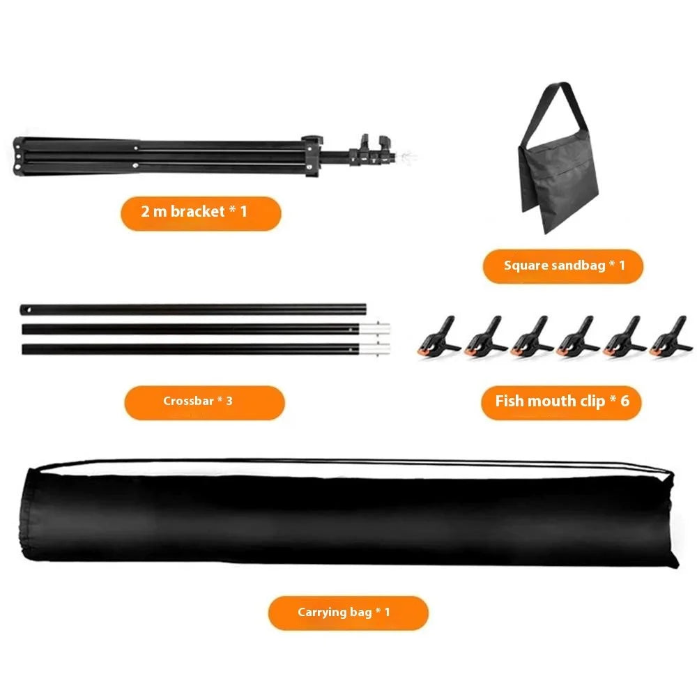 2 x 2m T-Type Stand Background Support Kit with Square Sandbag for Photography / Videography Studio - 7