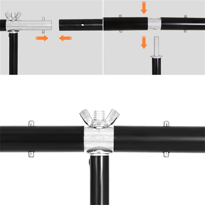 2.6 x 1.5m T-Type Stand Background Support Kit with Square Sandbag for Photography / Videography Studio - 3